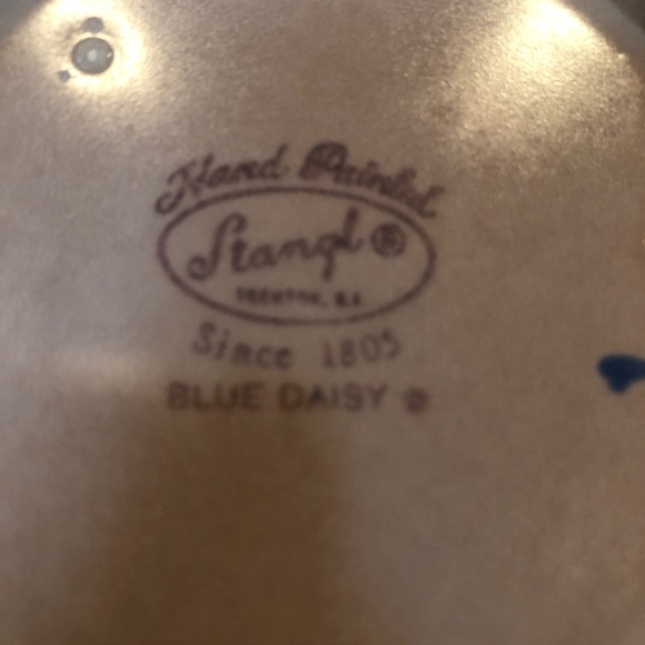 Stangl Pottery Hand Painted (6) BLUE DAISY 5 1/2” BERRY/FRUIT BOWL - Picture 7 of 9